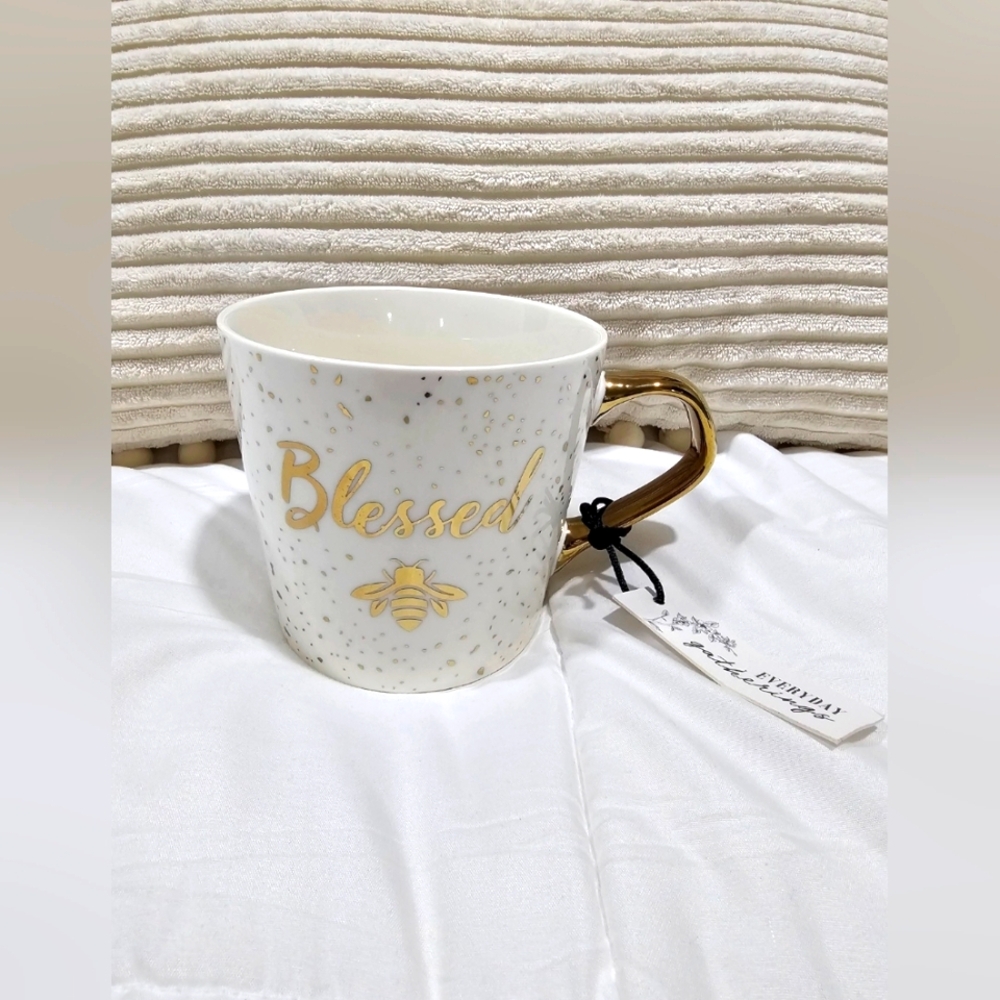 Everyday Gatherings Porcelain Mug "Blessed" NWT